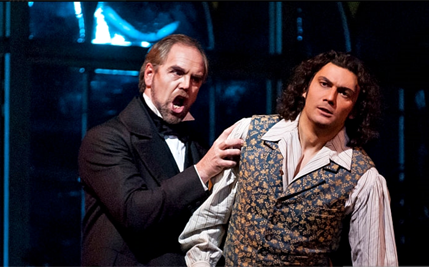 Anthony Michaels-Moore and Jonas Kaufmann in Verdi's <em>La Traviata</em> at The Metropolitan Opera, 2006